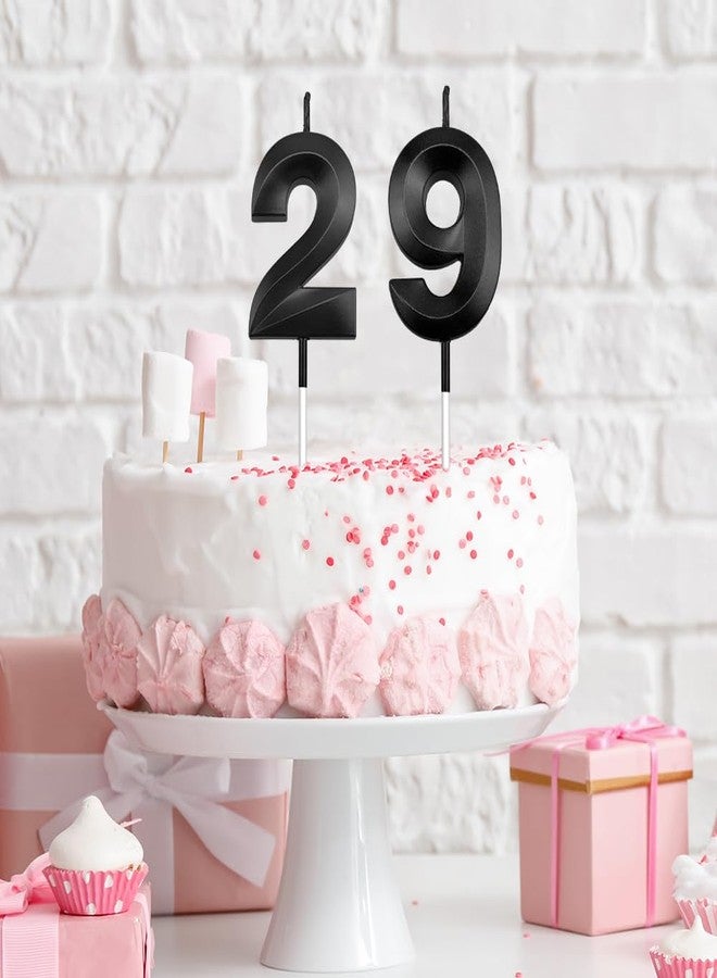 STARKET 29th Birthday Candles Black Birthday Candles 29th Birthday Cake Topper Happy Birthday Decorations Black Candles for Cake Dirty 29 Birthday Decorations for Her 29 Birthday Party Favors - Image 3